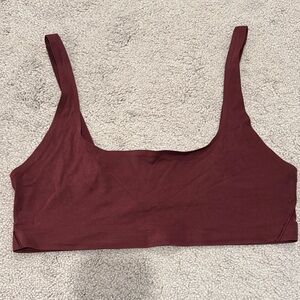 Lululemon Nulu Scoop Neck Bealette Burgundy Size 10